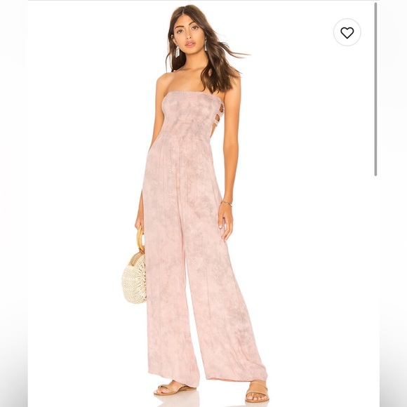 Tiare Hawaii Bennett Jumpsuit in Rose Smoke Tie Dye, OS - Picture 5 of 8
